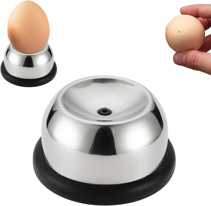 Eierprikker Eierperforator Koken van eieren Voorkomt barsten 6x5x3 cm Zilver