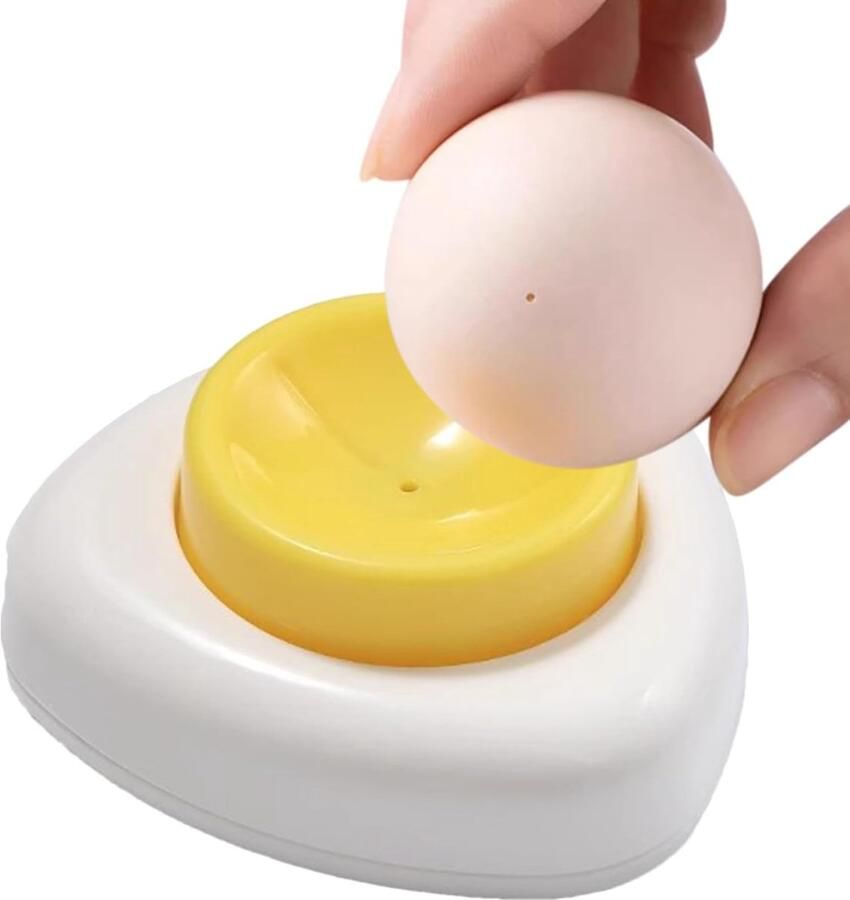 Eierprikker Eierprik Gereedschap Koken Veiligheidsvergrendeling 8 x 7 x 1 cm Wit