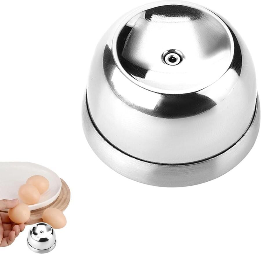 Eierprikker Eierschiller Keukengerei Gadget Gekookte Eieren Bereiden Roestvrij Staal 8 x 6 x 2.5 cm Zilverkleurig
