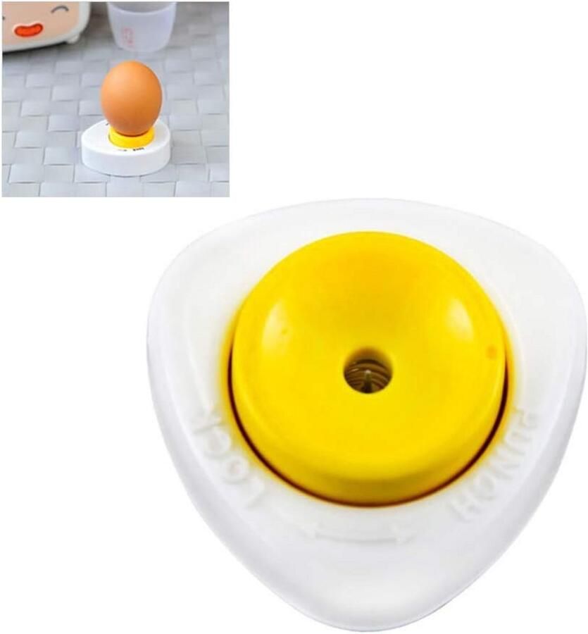 Eierprikker Gepelde harde eieren Veiligheidsnaald Veiligheidsslot Eierhouder Verstelbaar ABS-plastic Roestvrij staal 5.5 cm