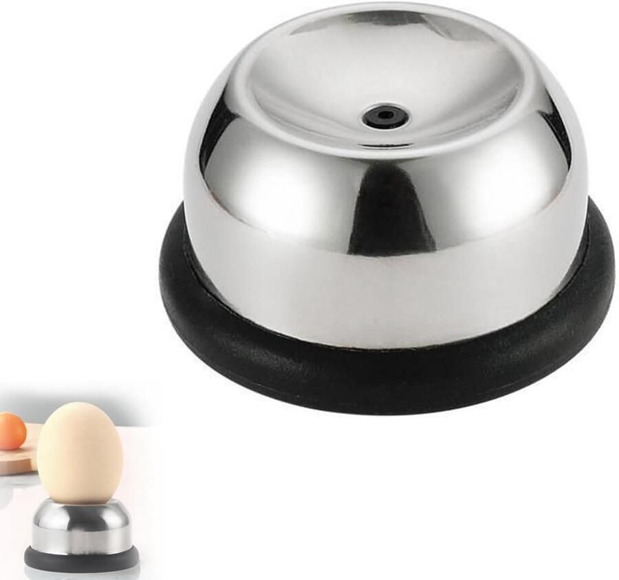 Eierprikker Keuken accessoire Perfecte eieren Roestvrij staal 5 x 3 x 1 cm Zilver Zwart