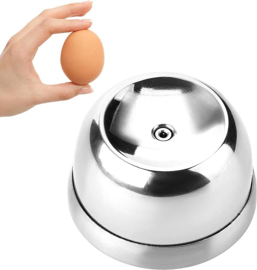 Eierprikker Roestvrij Staal Eiprikker Keuken Koken van Eieren Automatisch Trekmechanisme 7H x 5L x 5B cm