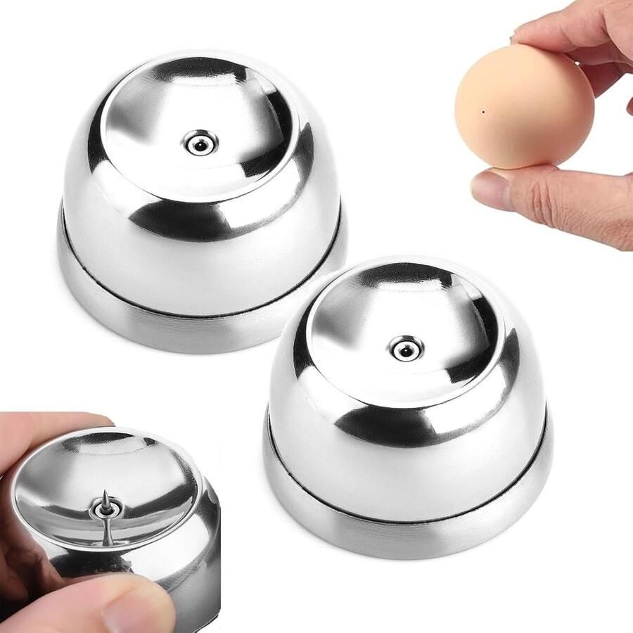 Eierprikkers Keuken Gadget Voorbereiding Eieren Roestvrij Staal 5.4x5.4x3.4cm