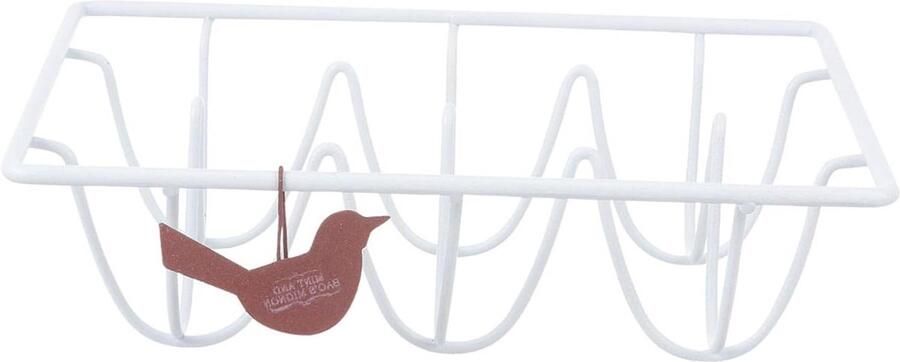 Eierrek Eierhouder Keuken Organiseren Stabiele Basis 18x12x5.5cm Wit