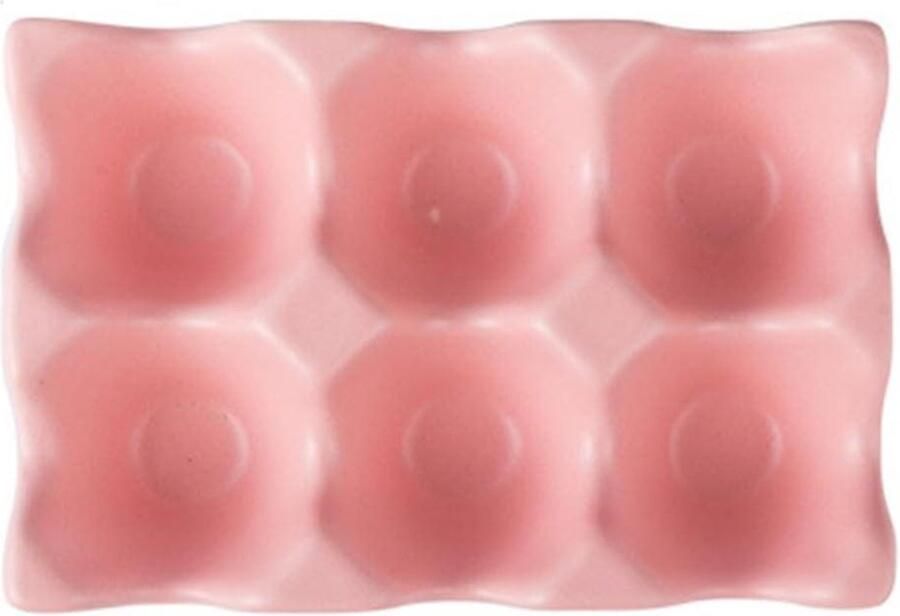 Eierrek Keramiek Eierhouder Eierdoos Keuken Organisatie Glad Ondoordringbaar Materiaal Standaard Formaat Roze
