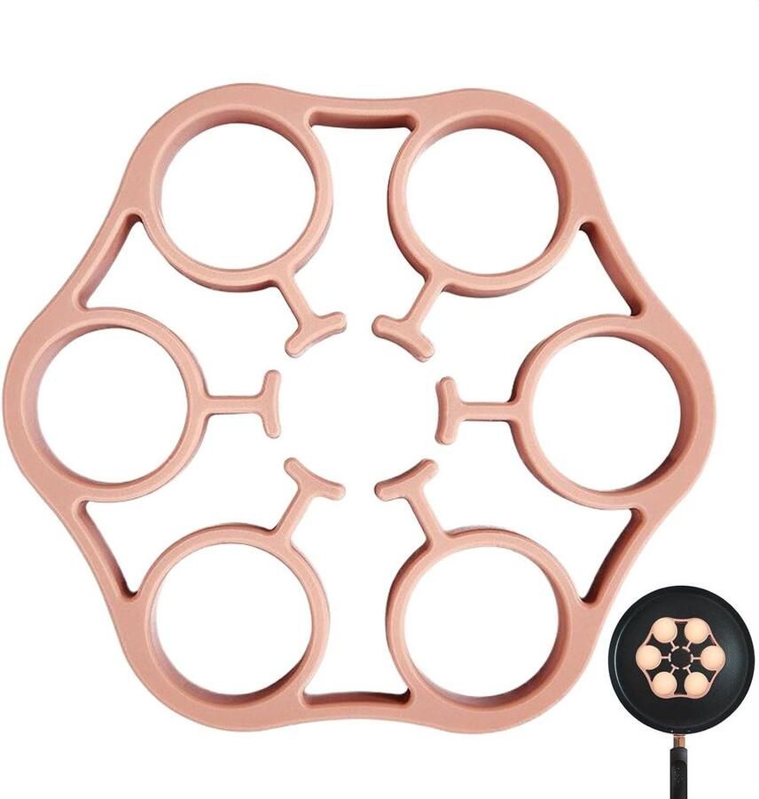 Eierrek Koken Ei Stomer Eieren Stomen Hittebestendig Siliconen 15.7 x 15.7 x 2 cm Roze