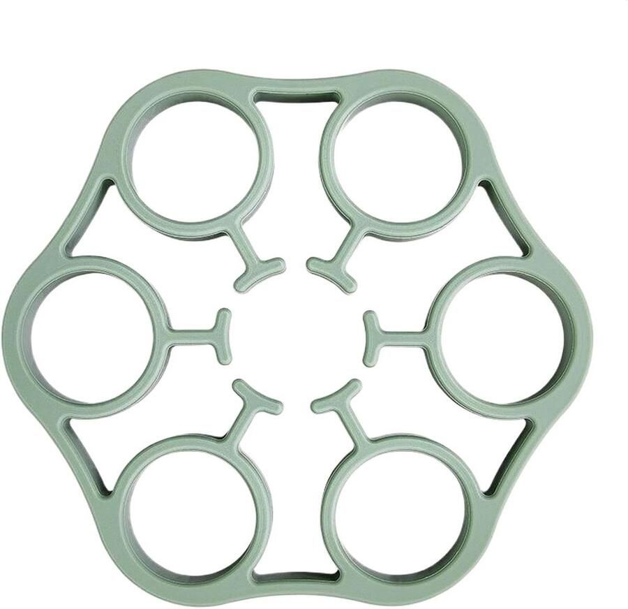 Eierrek Koken Eierhouder Stomen Maaltijden Bereiden Food-Grade Siliconen 141 cm Diameter Groen