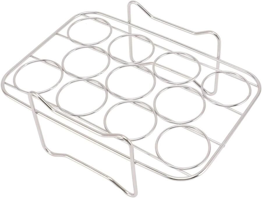 Eierrek Kookrek Stoommand Snel Eieren Koken 304 Roestvrij Staal 20.5 cm Zilver