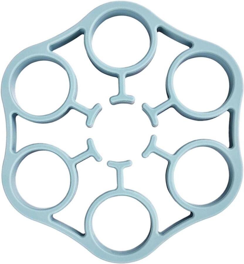 Eierrek om te koken Stoomrek Eieren Stomen Food-grade Siliconen 16 cm Blauw