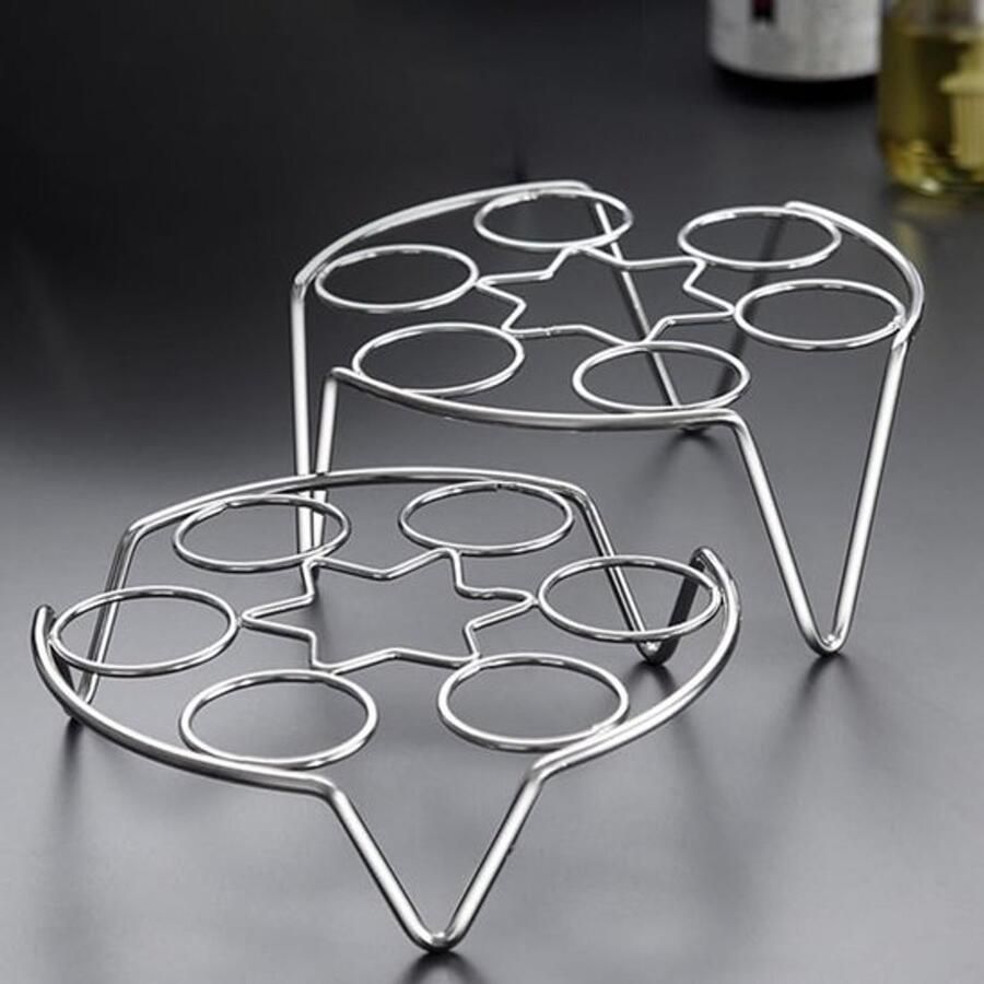 Eierrek Roestvrij Staal Multifunctionele Kookhouder Stoomrek Koelrek Hittebestendig Afmetingen 17 5 x 4 5 x 4 5 cm