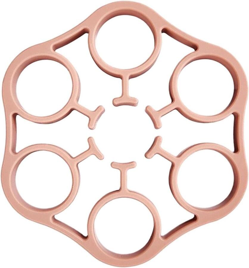 Eierrek Stoomrek Eieren Koken Food Grade Siliconen 15.7 cm Roze