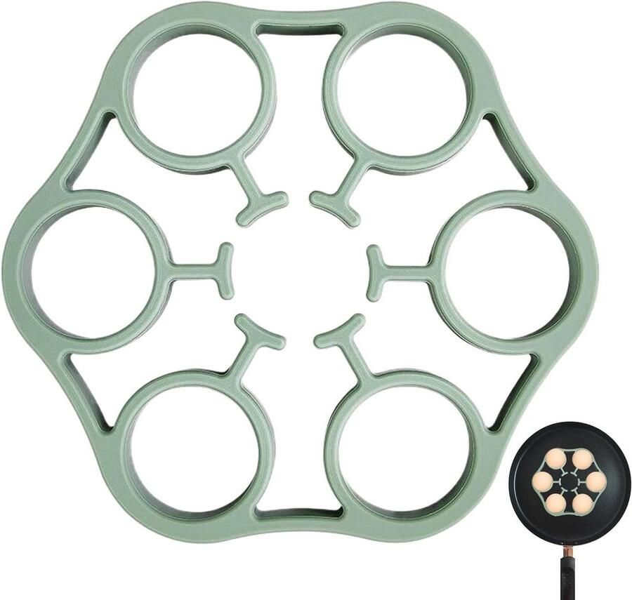 Eierrek Stoomrek Eieren Koken Voedselveilig Siliconen 22 x 160 x 22 mm Groen