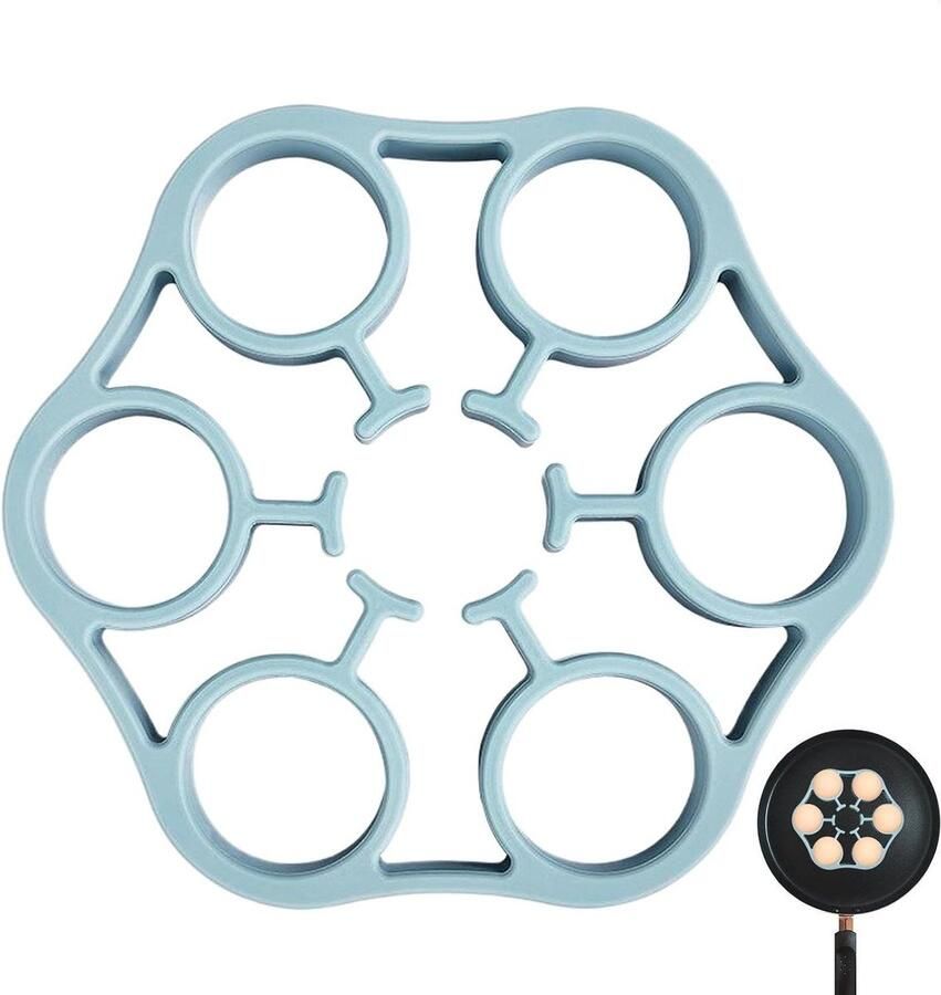 Eierrek voor Stomen Stoomhouder Keuken Eieren Koken Voedselveilig Siliconen 15.8 cm Blauw