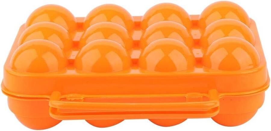Eierrekje Eierdoos Keuken Opbergen Dubbelzijdig Ontwerp Voor 12 Eieren Oranje
