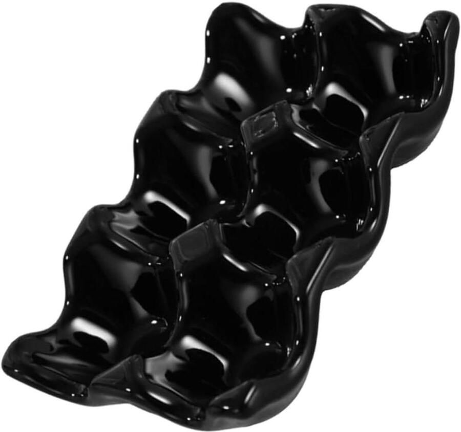 Eierrekje Keramiek Eierhouder Schotel Keuken Opslag Veilig Geplaatst 30 x 95 x 30 mm Zwart
