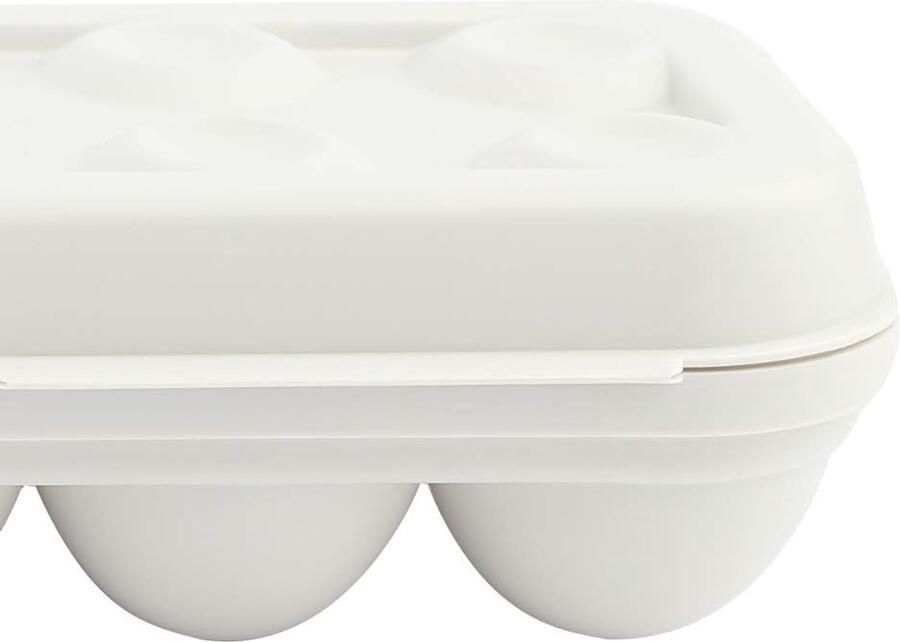 Eierrekje Opbergdoos Eierhouder Container Keuken Opslag Stapelbaar Dekselontwerp 32 x 17 x 7 cm Grijs