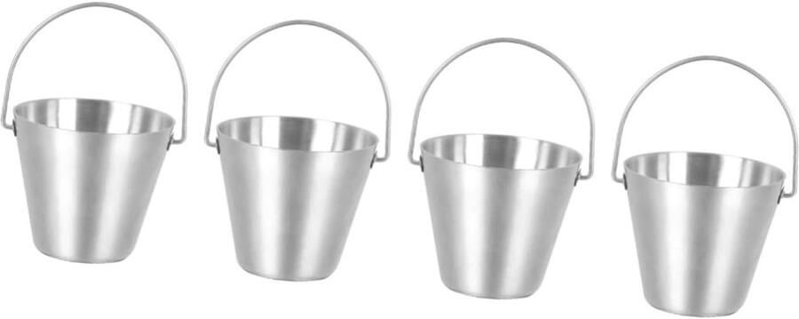 Eierrekje Roestvrij Staal Eierhouder Beker Ontbijt Serveren Met Handvat 5.10x5.10x4.50cm Zilver
