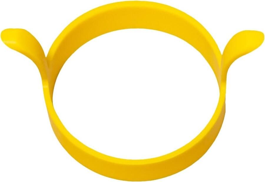 Eierring Bakvorm Omelet Ring Ontbijt Maken Dubbele Handgrepen 11.5 cm Geel