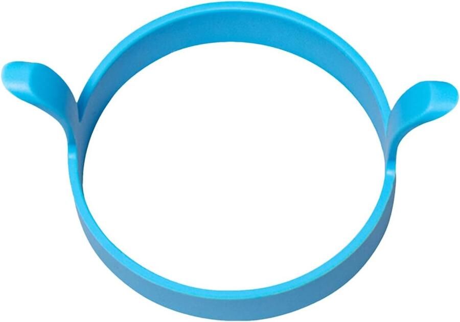 Eierring Pan Pannenkoekvorm Ontbijt Maken Hittebestendig Siliconen 12 x 8 x 6 cm Blauw