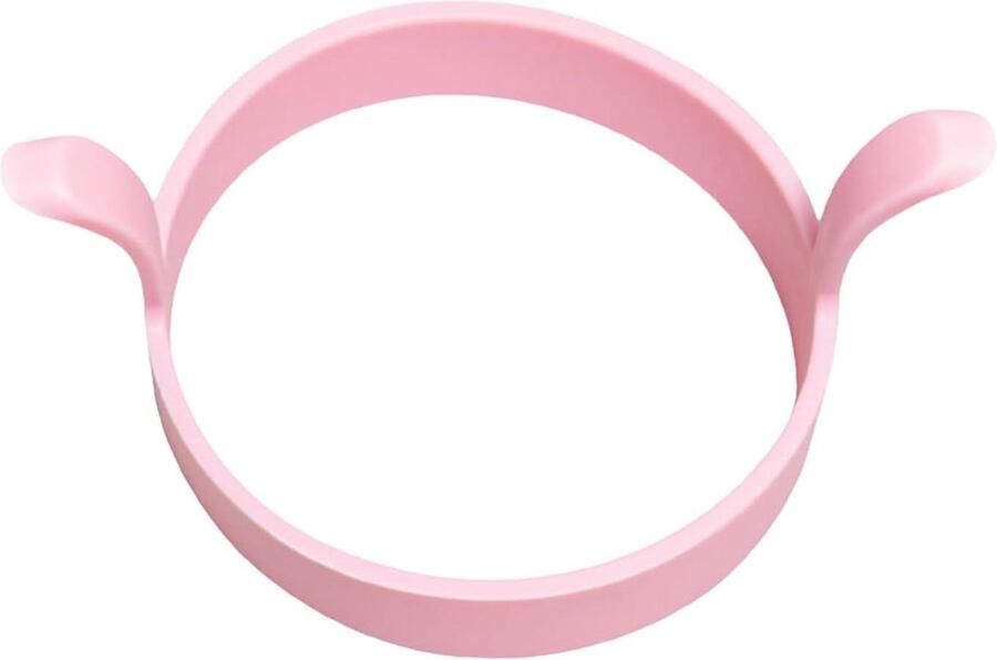 Eierring Pannenkoekvorm Ontbijt Maken Veilig Siliconen 11.5x8x5cm Roze