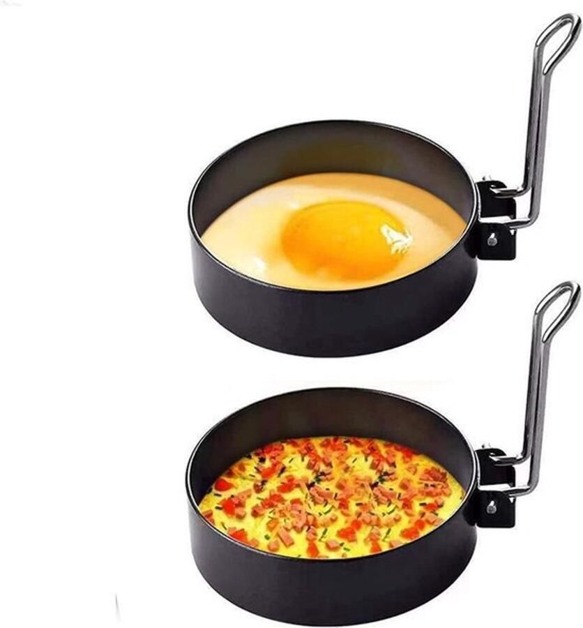 Eierring ronde eierkokerringen voor koken roestvrij staal niet-stick metalen cirkelvormvormer huishoudelijke keuken kookgereedschap voor het bakken van Mc Muffin of het vormen van eieren eimaker mallen