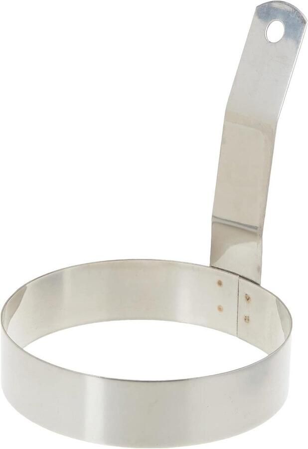 Eierring Vormpje Bakken Ontbijt Maken Ovenbestendig 10 cm Zilver