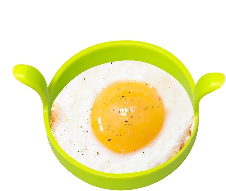 Eierringen Omeletvorm Ontbijt Maken Hittebestendig Siliconen 12 x 8 x 6 cm Groen