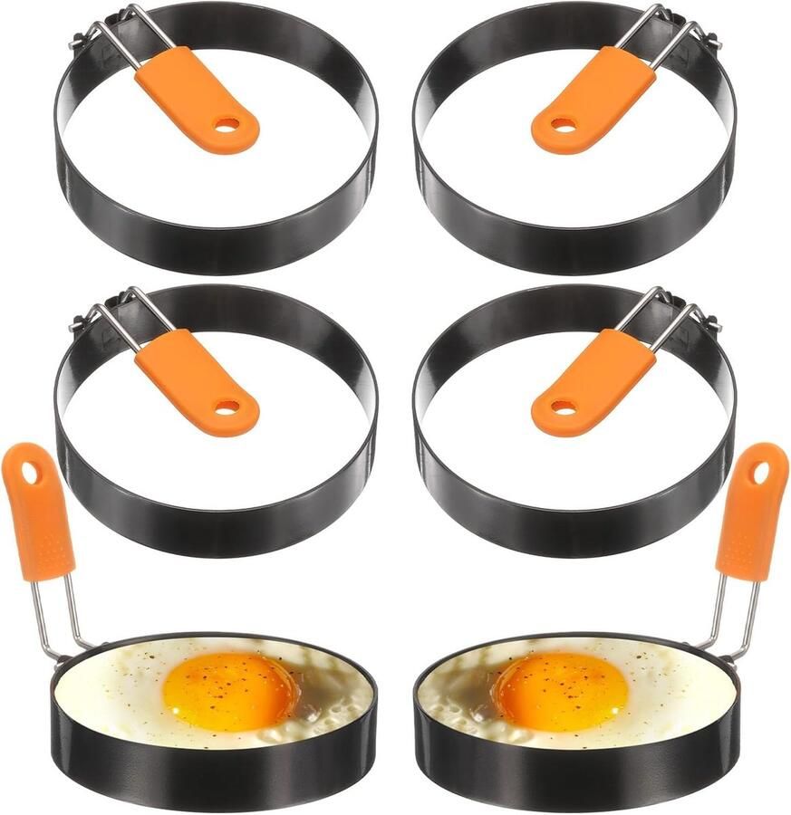 Eierringen Pannenkoekringen Ontbijt Maken Anti-aanbak Coating 10 cm Diameter