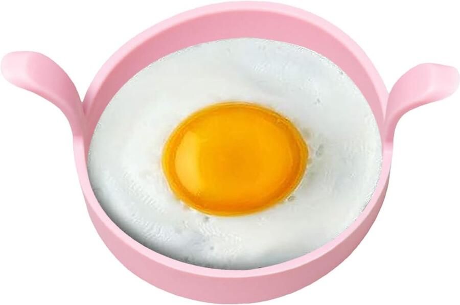Eierringen Pannenkoekvorm Ontbijt Bakken Lekvrij Ontwerp 12 cm Roze