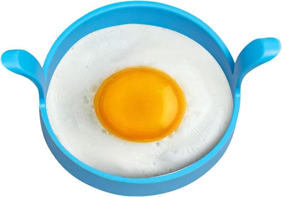 Eierringen Pannenkoekvorm Ontbijt Maken Lekvrij Ontwerp 12 x 8 x 6 cm Blauw
