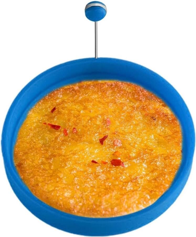 Eierringen Set Vormpjes Koekjes Creatief Ontbijten Hittebestendig Silicone Vormen Blauw