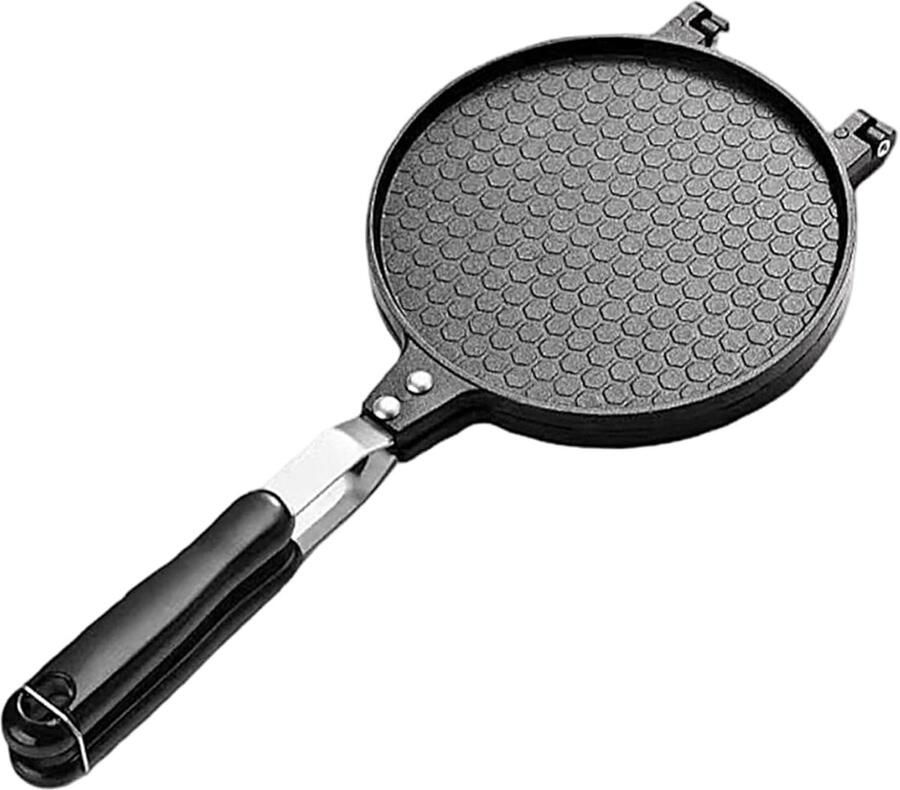 Eierrol Maker Wafelkegel Ijzer Desserts Maken Antiaanbaklaag 17 cm Diameter Zwart