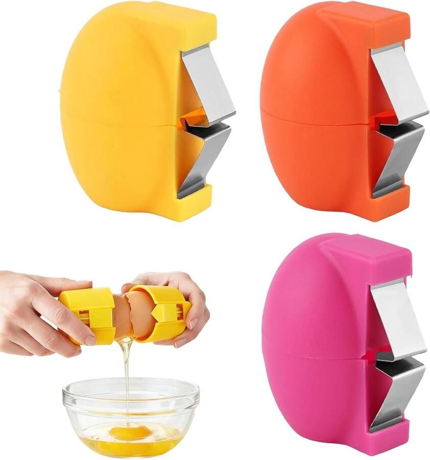 Eierschaal Opener Ei Cracker Koken en Bakken Ergonomisch Handvat 6.5 x 6.5 x 7.2 cm