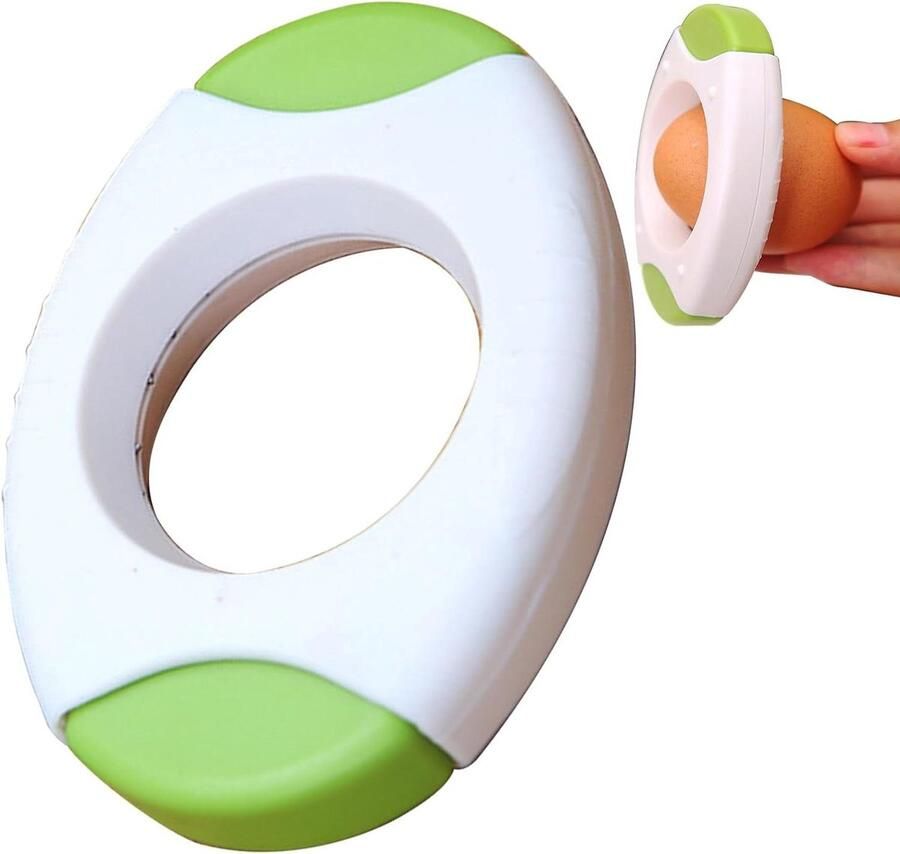 Eierschaal opener Keuken tool Eieren bereiden Veilig materiaal 8.3 x 5.7 cm Groen