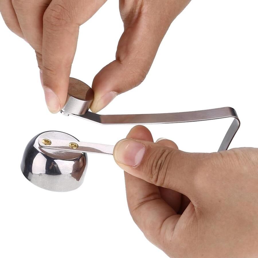 Eierschaalopener Ei opener Snel Eieren Openen Ergonomisch Ontwerp 10 cm Zilver