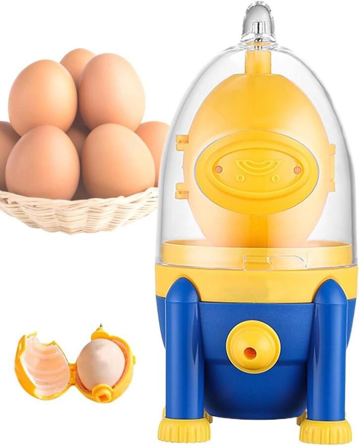 Eierspinner Gouden Ei Maker Snelle Maaltijden Trekkoord Mechanisme 8.4 x 8.4 cm Wit