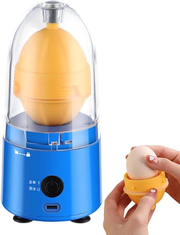 Eiershaker Eimixer Keuken Gadget Eieren Mengen Stabiele Zuignap 17.2 x 8.3 cm Blauw