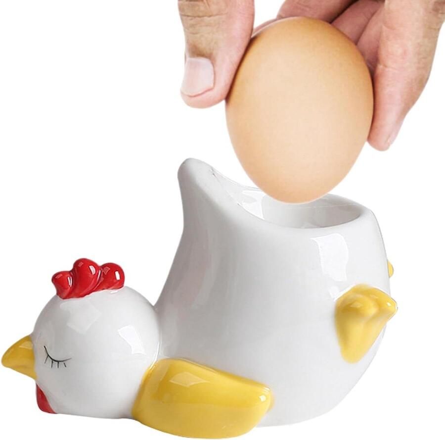 Eierstandaard Keramiek Eierdopje Kip Eend Ontbijt Presenteren Creatief Schattig Design 112 cm Wit
