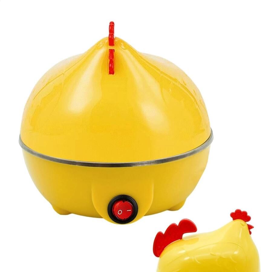 Eierstomer Kipvorm Eierkoker Ontbijt Bereiden Automatische Uitschakeling Voor 7 Eieren Geel