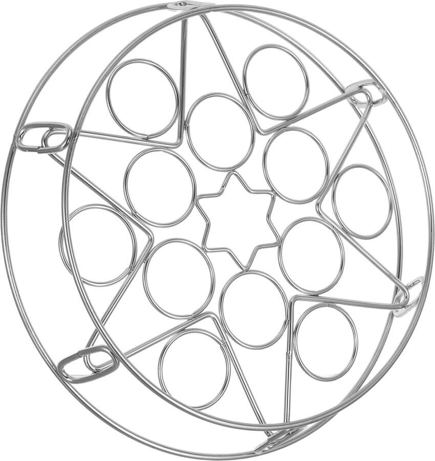 Eierstomer RVS Stoommand Keuken Gezond Koken Stapelbaar Ontwerp 25.5cm Diameter Zilver