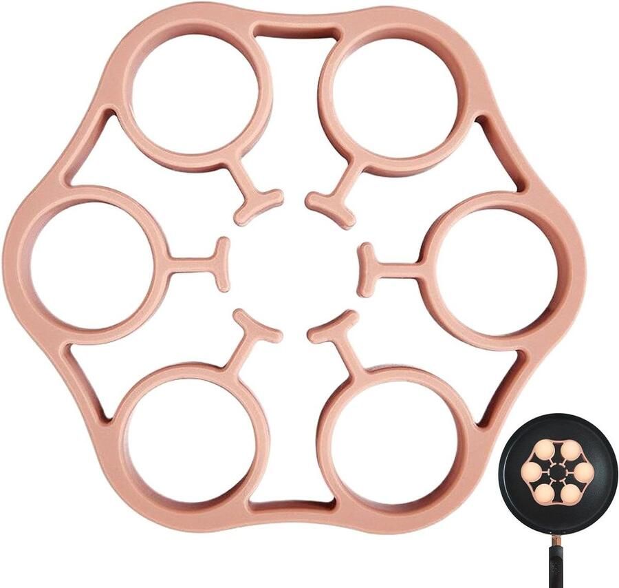 Eierstoomrek Eierhouder Kookrek Eieren Stomen Hittebestendig Siliconen 22 x 160 x 22 mm Roze
