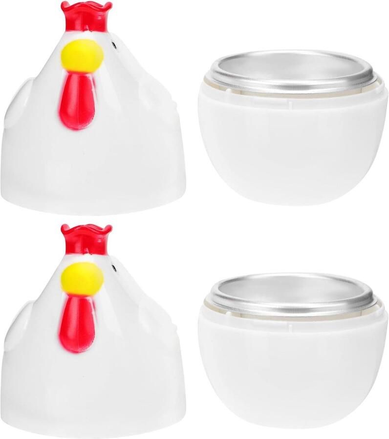 Eierstoommachine Kuiken Eierkoker Magnetron Ontbijt Maken Schattig Ontwerp 2 Stuks kleuren