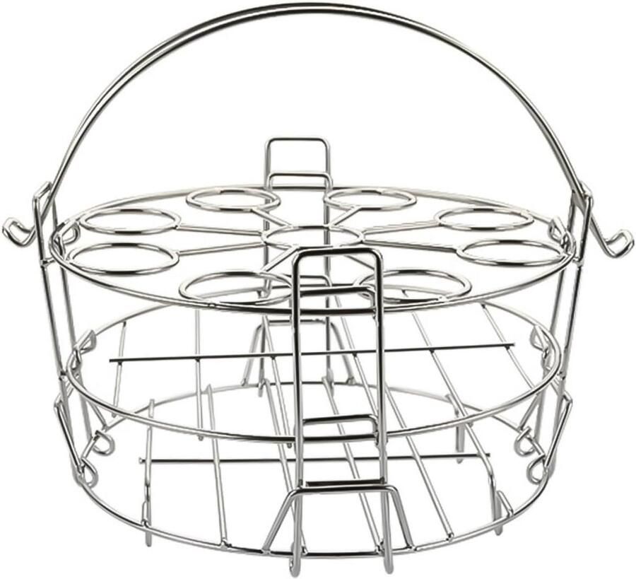 Eierstoomrek Stoomrek Eieren Stomen Vaatwasmachinebestendig 215 x 215 x 14 cm Zilver