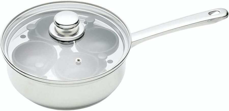Eierstroper Pan voor 4 Eieren Roestvrij Stalen Anti-aanbak Kookpan 20 5 cm