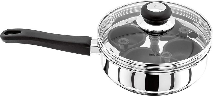 Eierstroper Pannen Kookpan Ontbijt Maken Non-stick Cups 4 Koppen Zilver