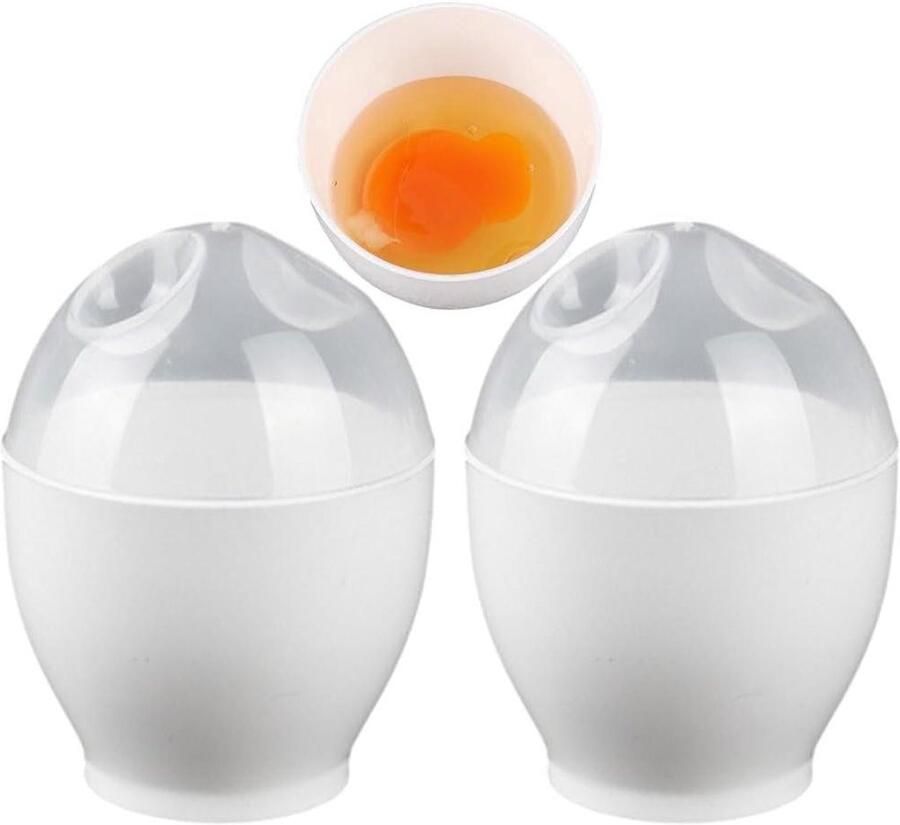 Eierstropers Magnetron Eierkoker Beker Snel Ontbijt Maken Houdt Vocht Vast 7 x 9.5 cm Zoals afgebeeld