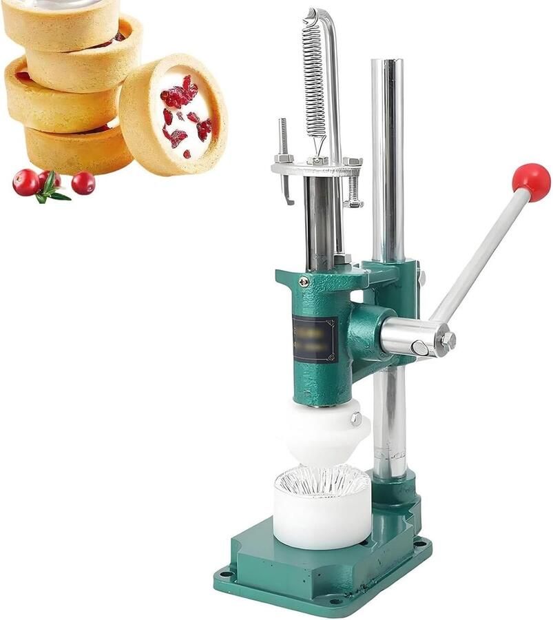 Eiertaart Persmachine Taartschelpen Maker Bakken Thuis Arbeidsbesparend Hefboommechanisme 20x12x42cm Zilver