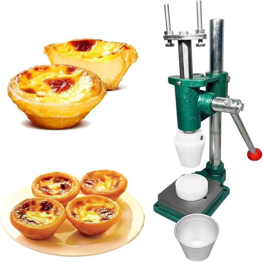 Eiertaart Persmachine Taartvorm Maker Bakken Thuis Handmatige Bediening 12x20x42 cm Zilver