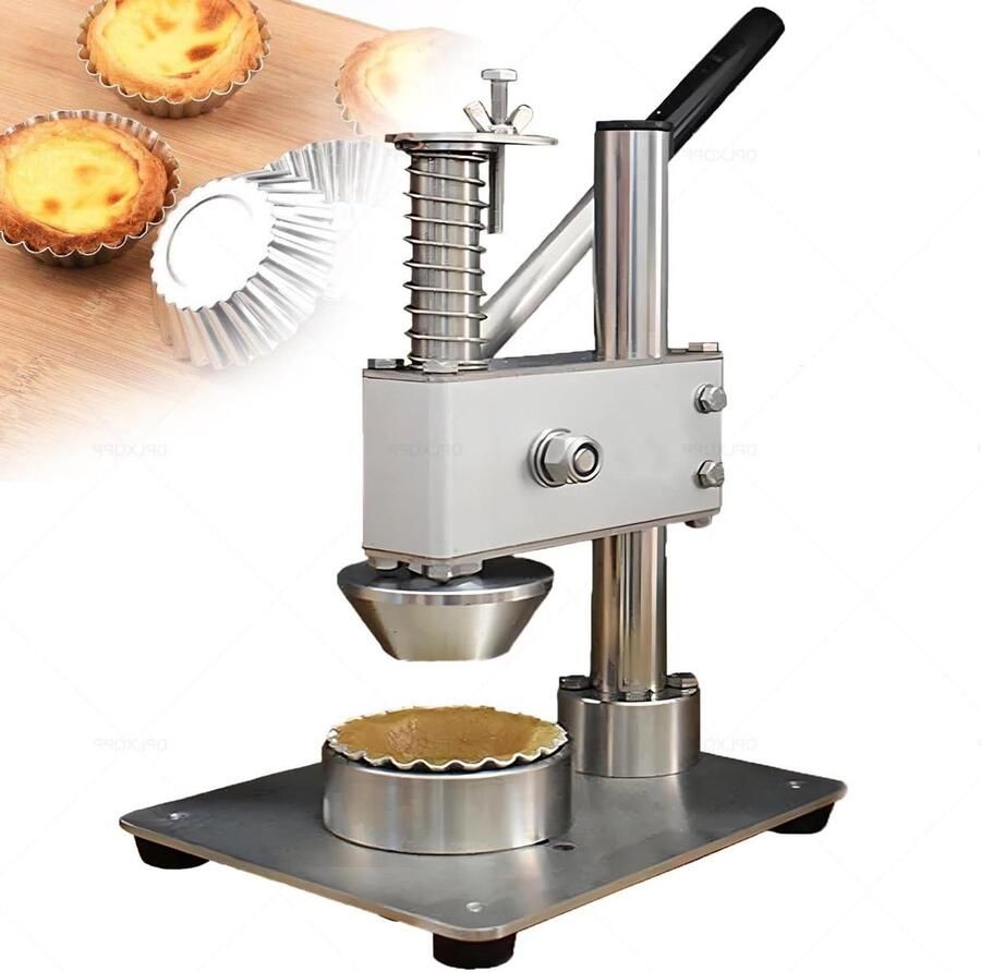 Eiertaartpersmachine Banketbakkerspers Uniforme Taartschelpen Antiaanbaklaag 3.7 kg Zilver