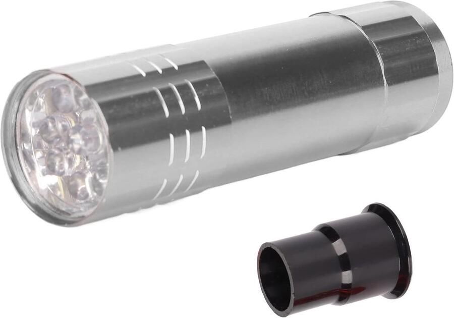 Eiertester LED Eierkaars Lamp Eieren Controleren Kegelvormig Spotlicht 10D x 8W x 5H cm Zilver